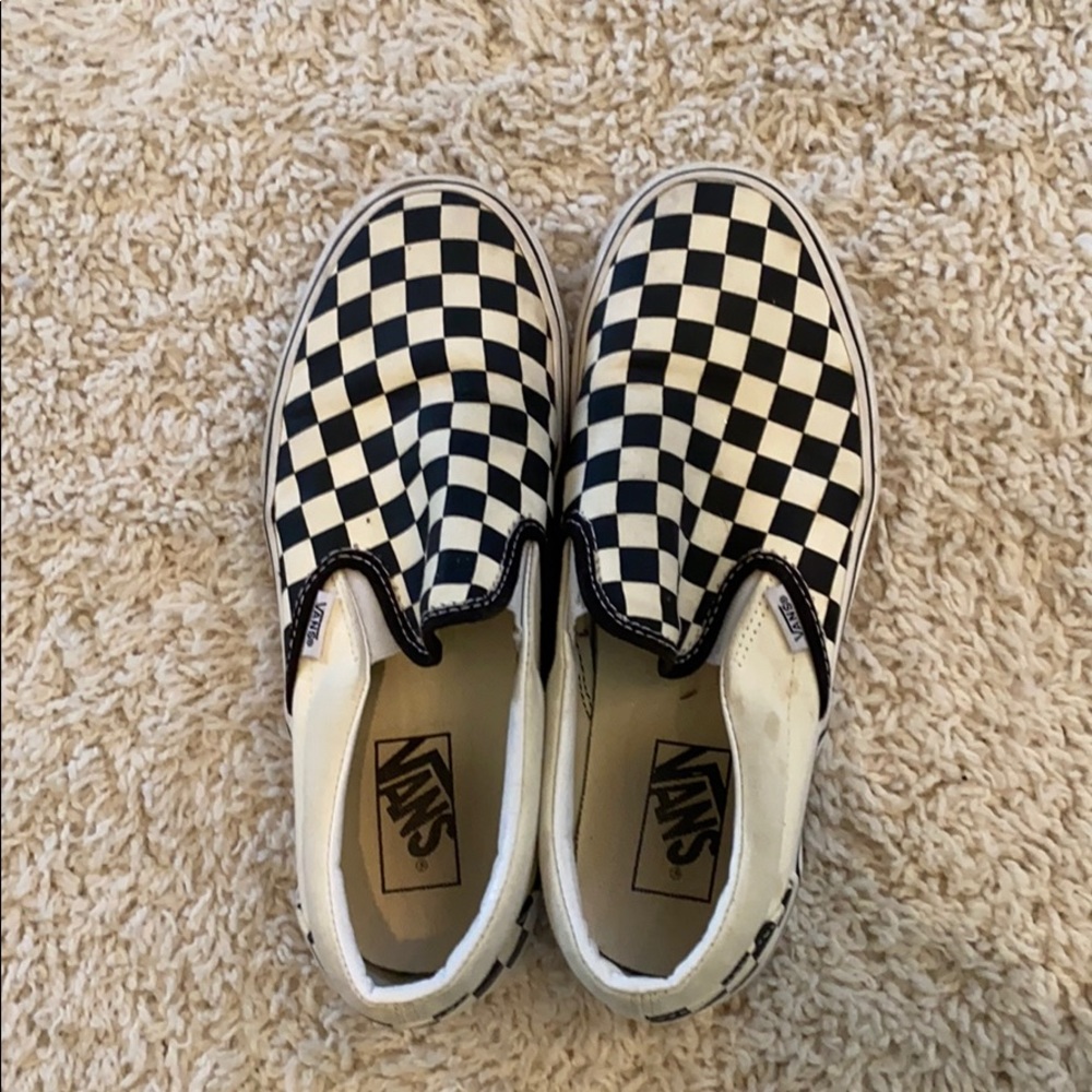 Platform checkered vans
